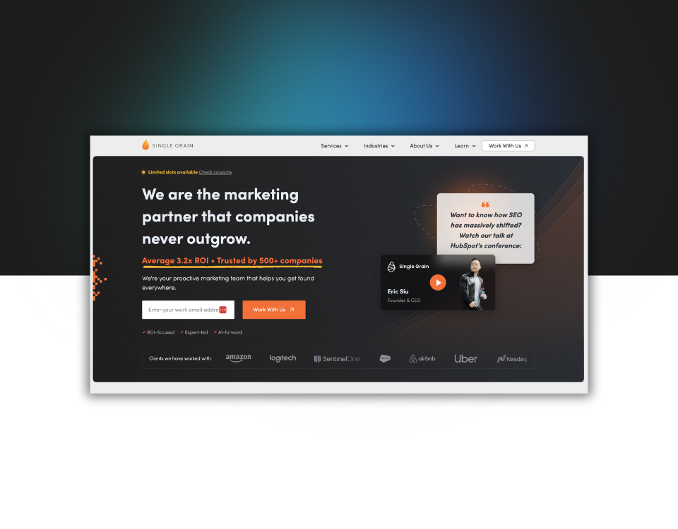 single grain homepage