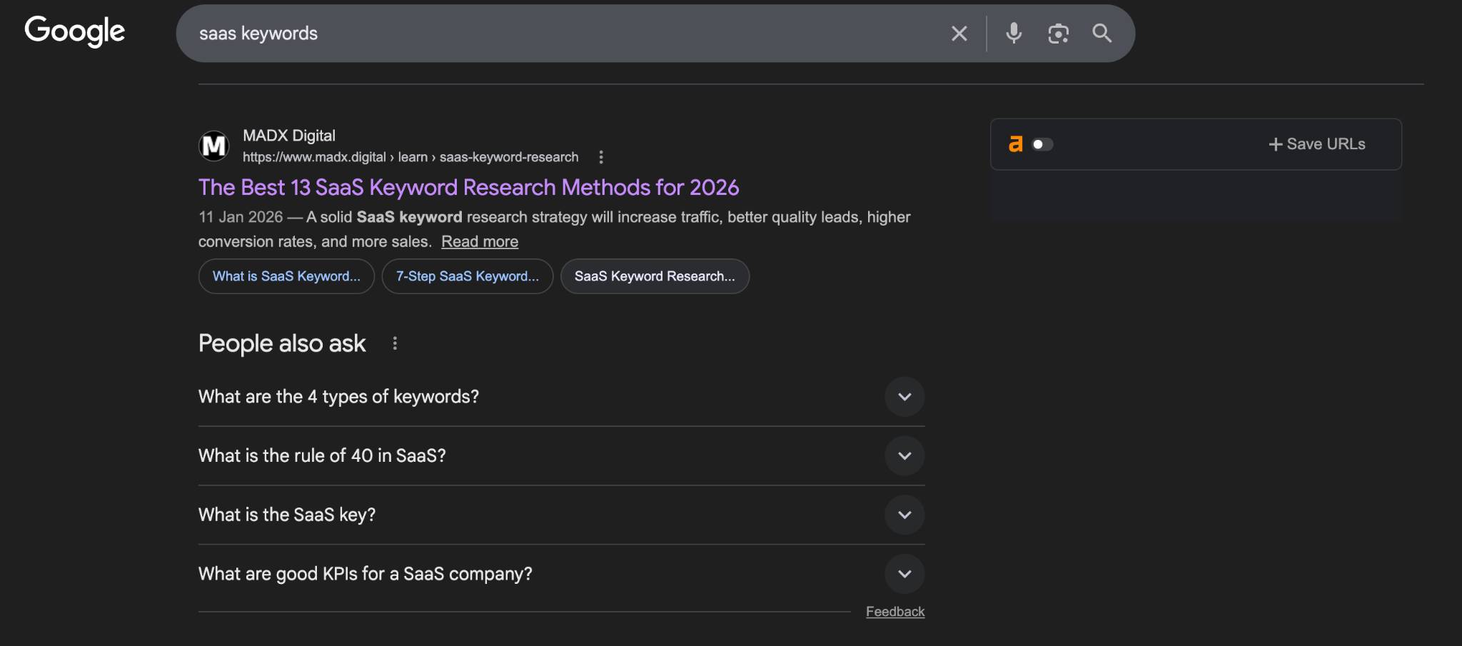 MADX in search engine results