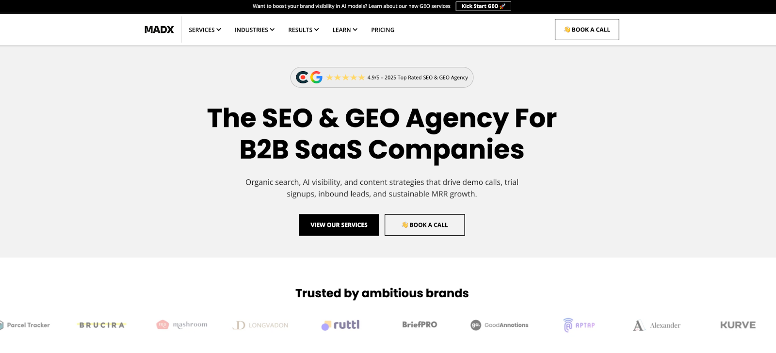 MADX Digital Homepage