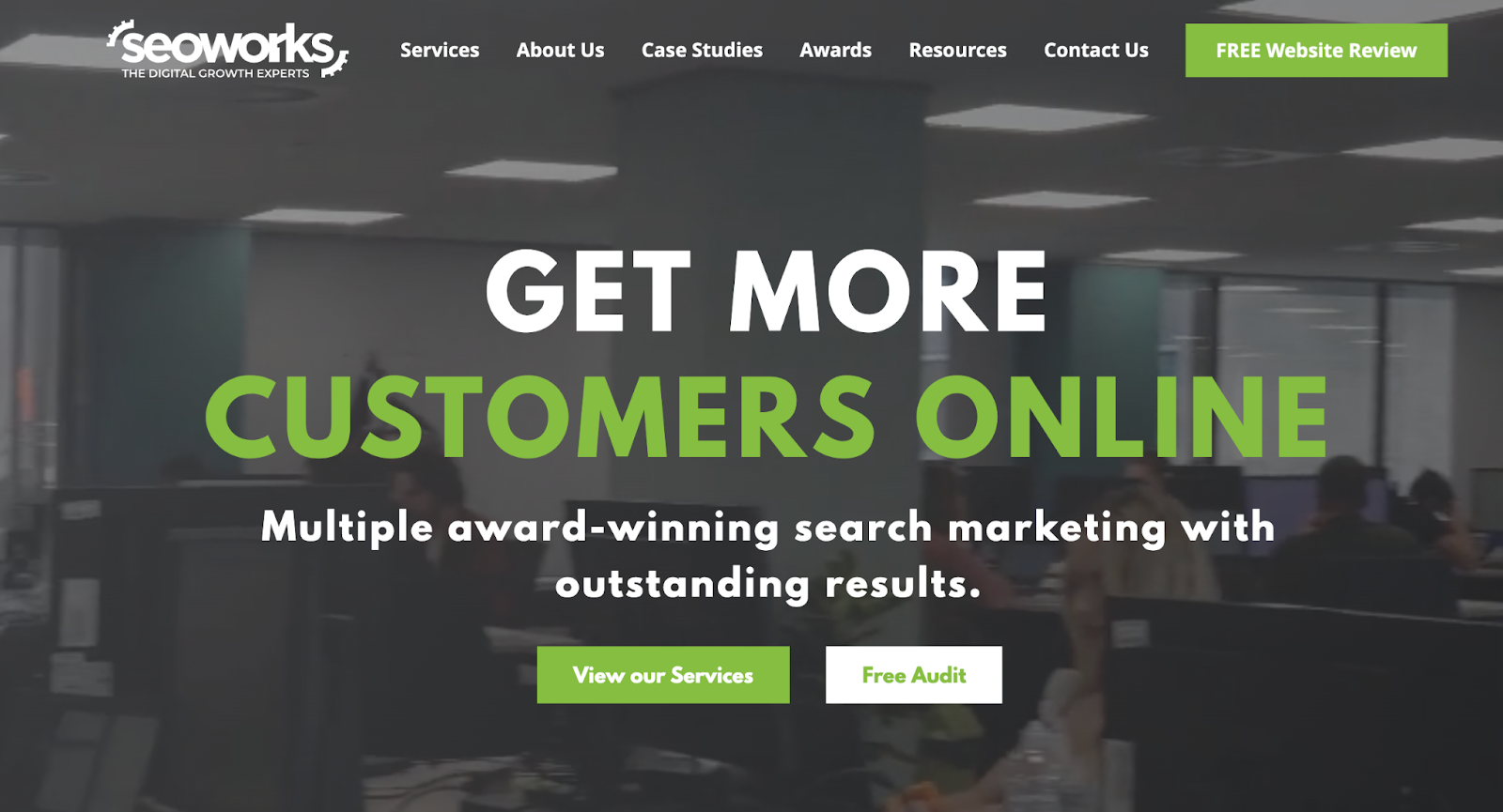 the seo works homepage