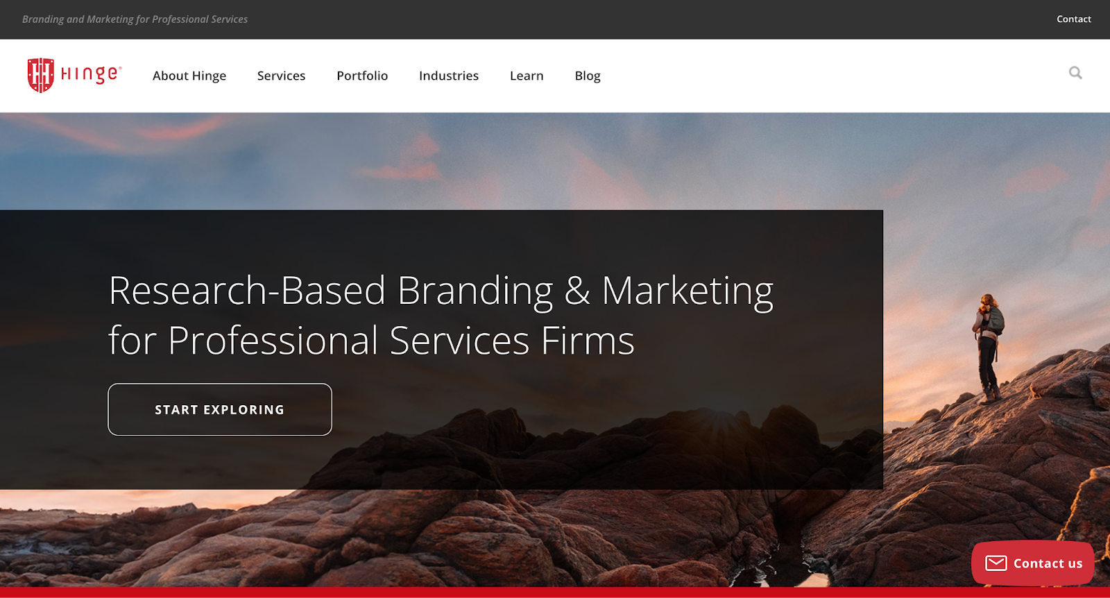 hinge marketing homepage