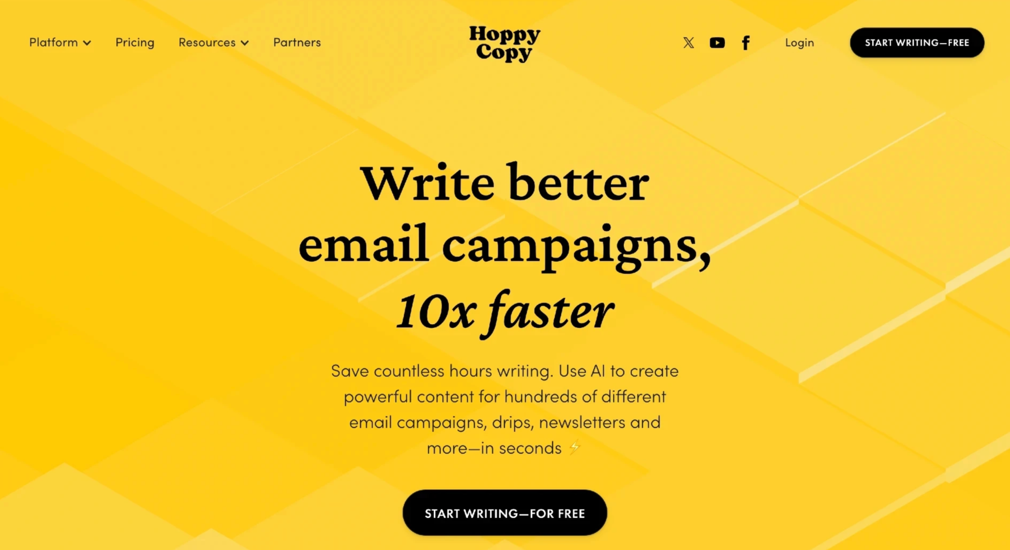 Hoppy Copy CTA example
