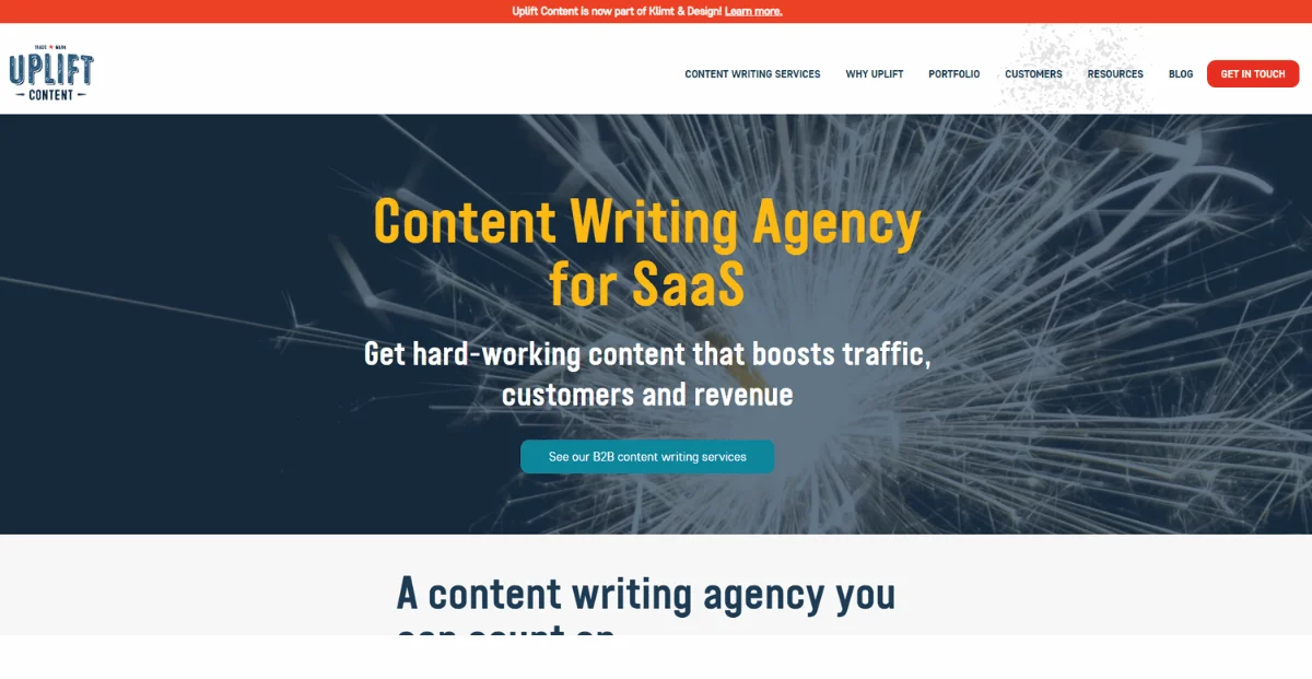 Uplift Content Homepage