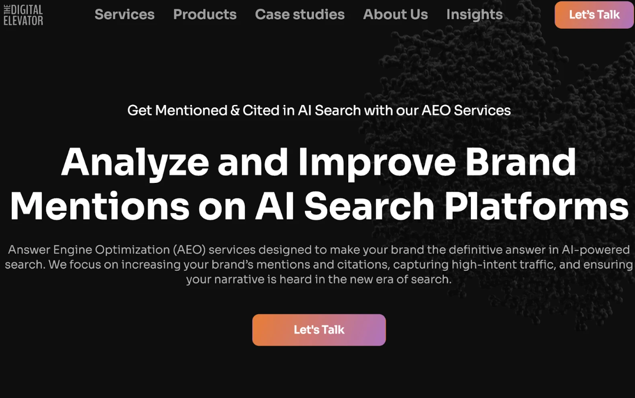 the digital elevator homepage