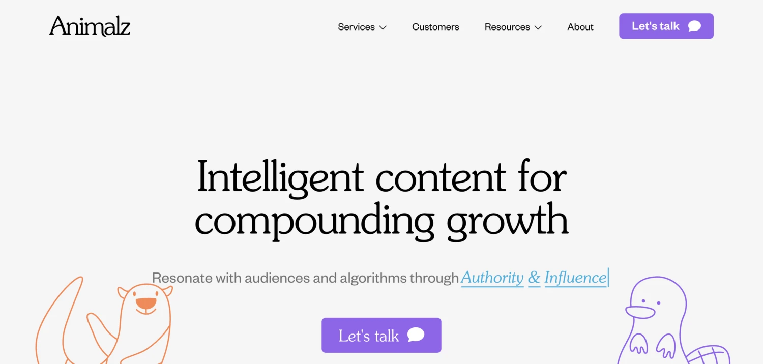 Animalz, one of the best SEO agencies for content strategy