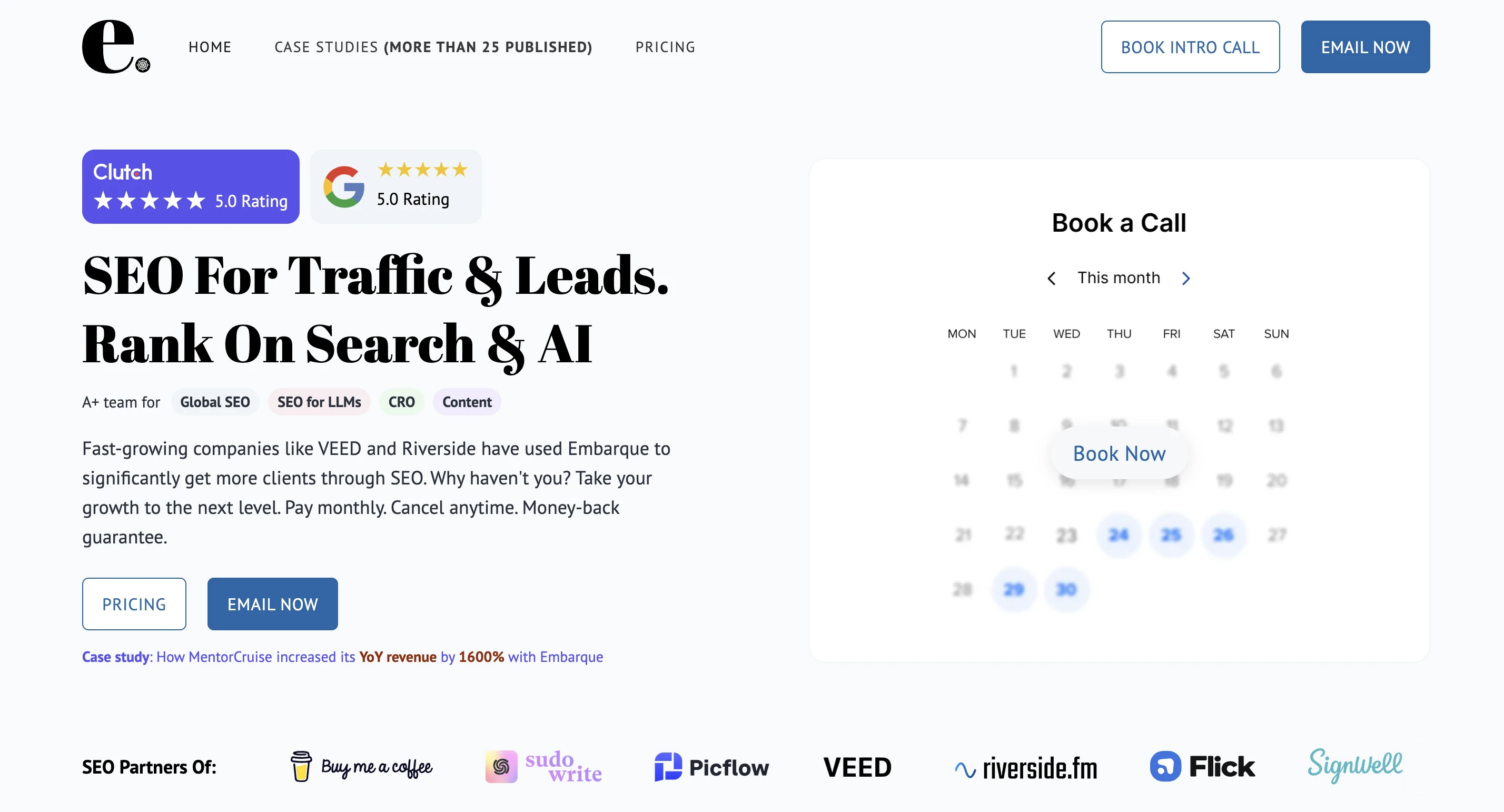 Embarque, one of the best SEO agencies for startups