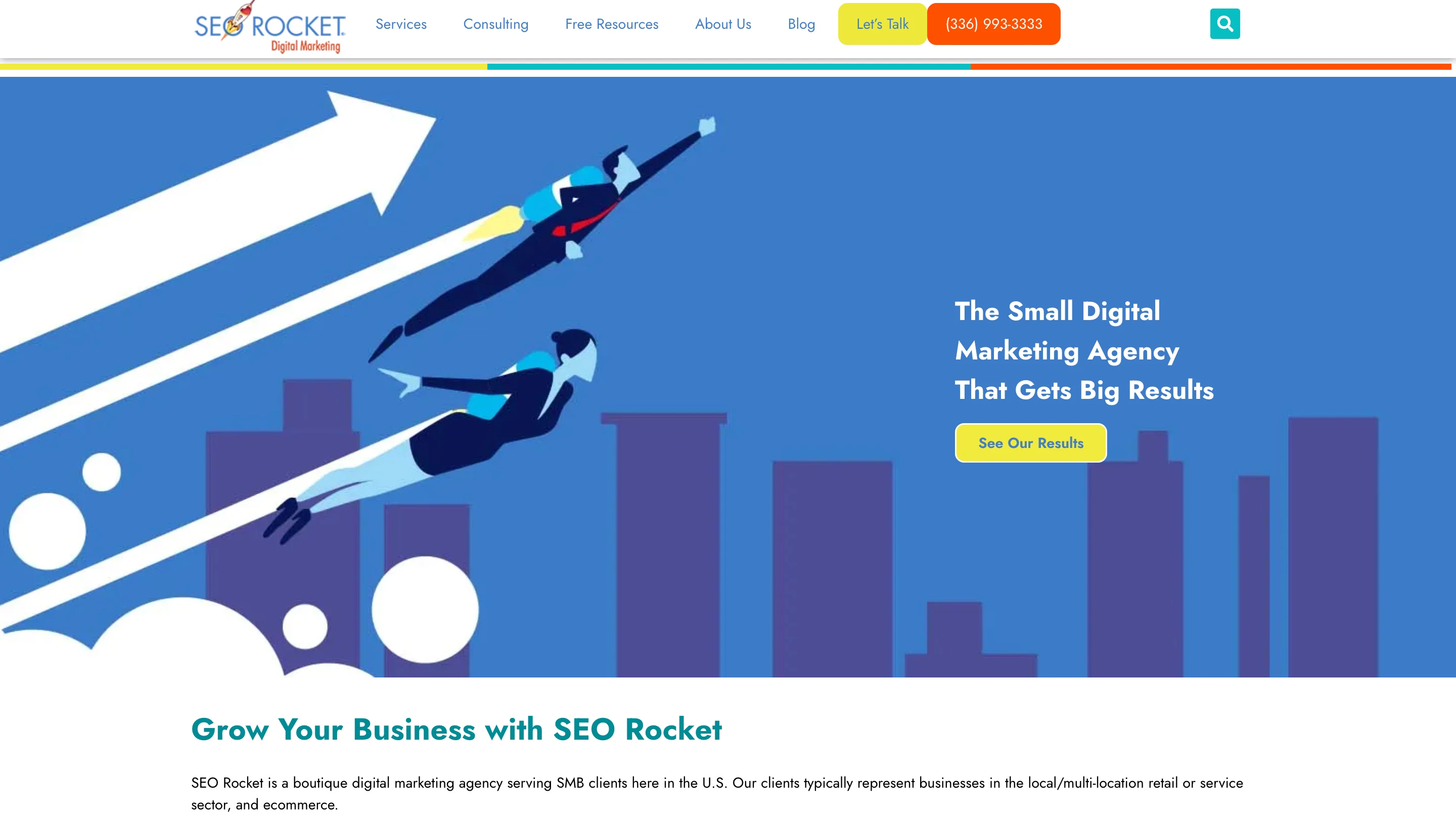 seo rocket homepage