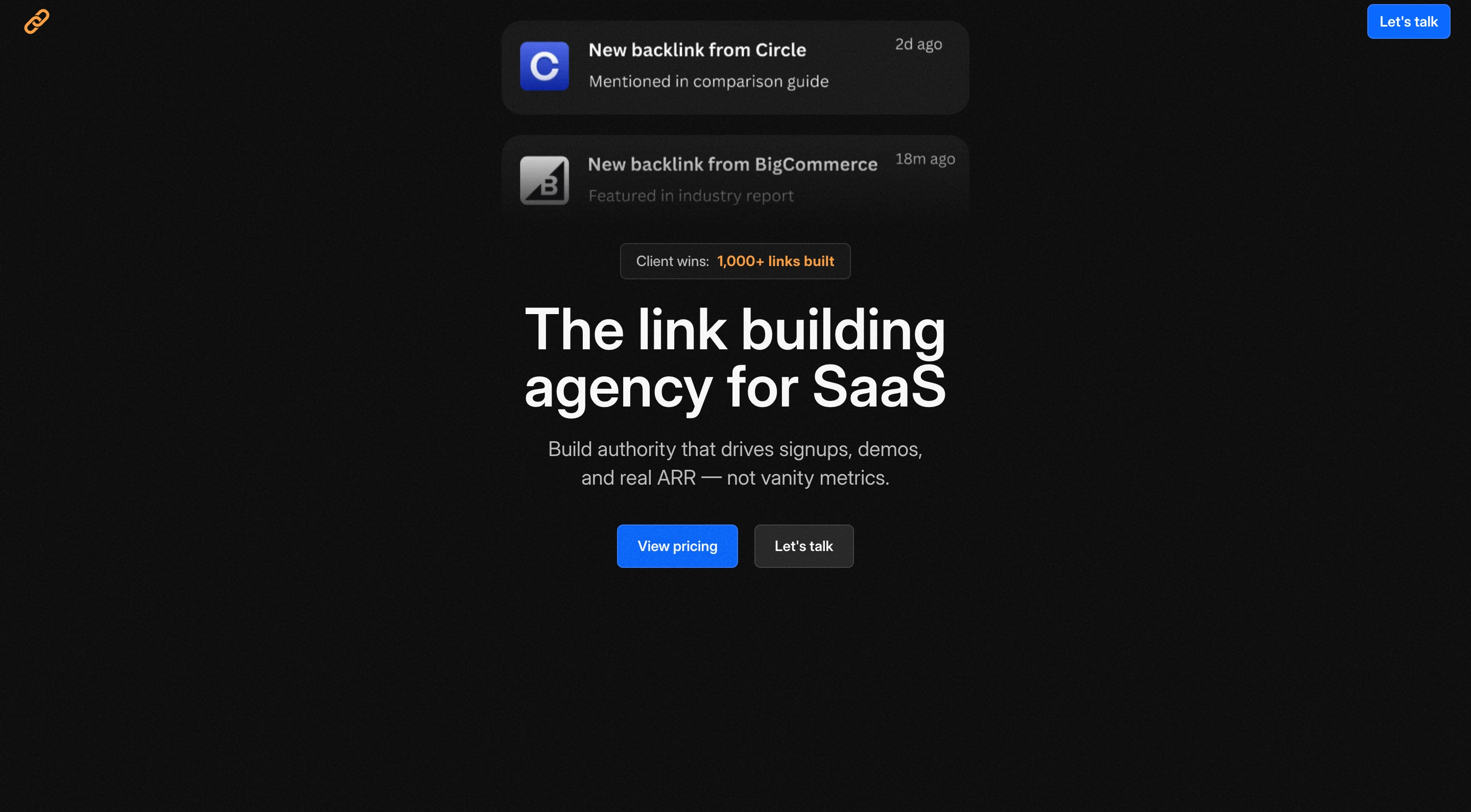 saasbacklinks homepage