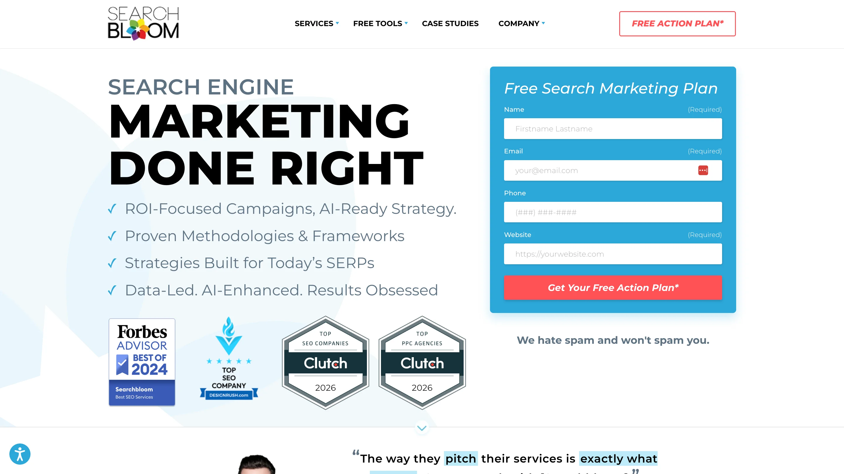 searchbloom homepage