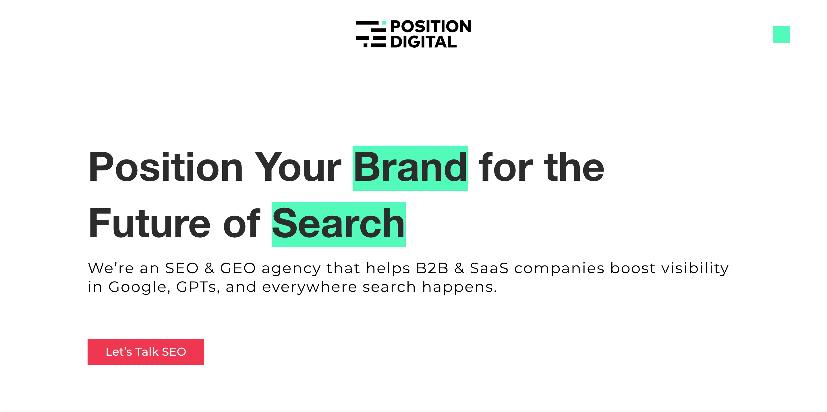 position digital homepage