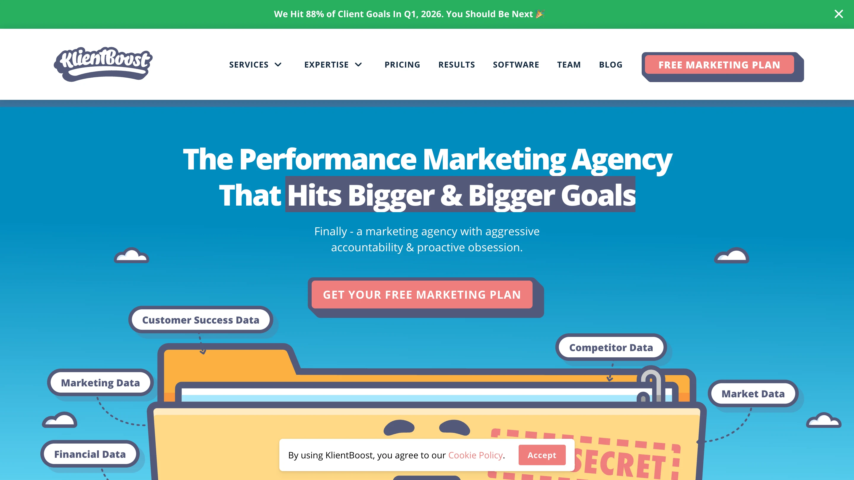 klientboost homepage