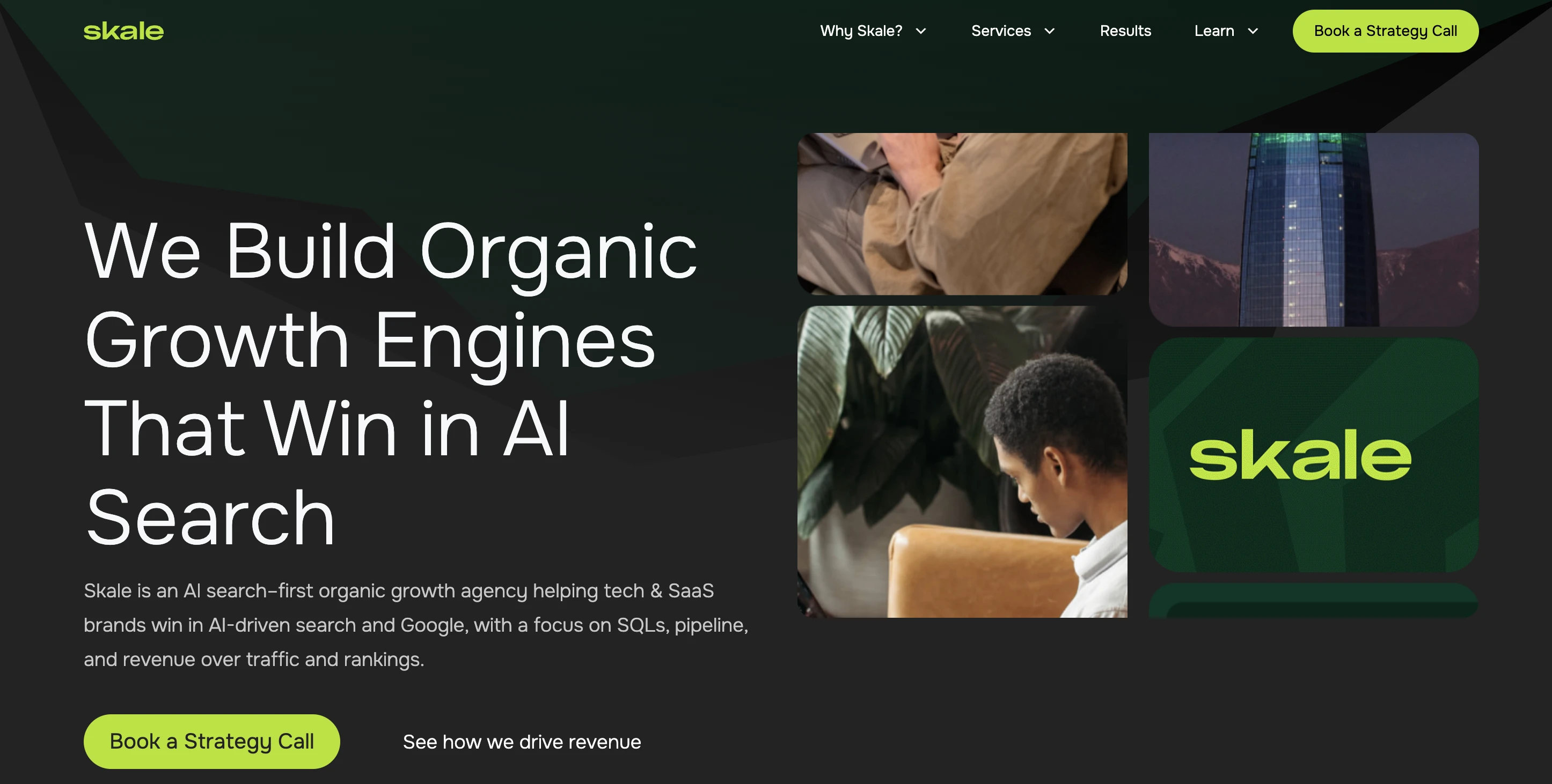 Screenshot of Skale platform