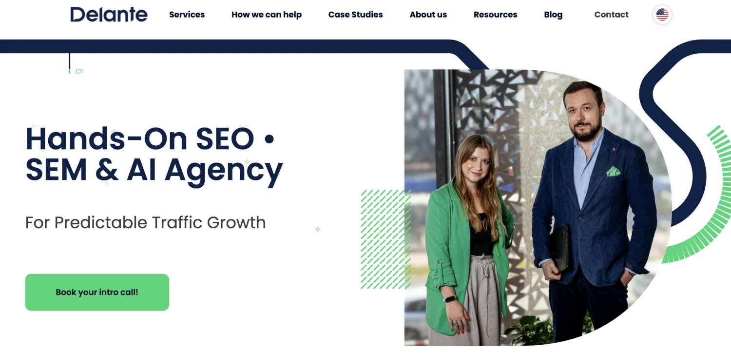 Screenshot of Delante platform