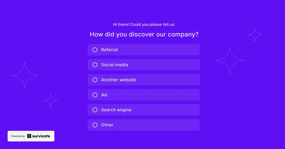 How Did You Hear About Us” Survey Template 🚀 Survicate