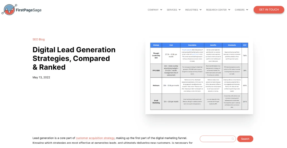 First Page Sage Homepage