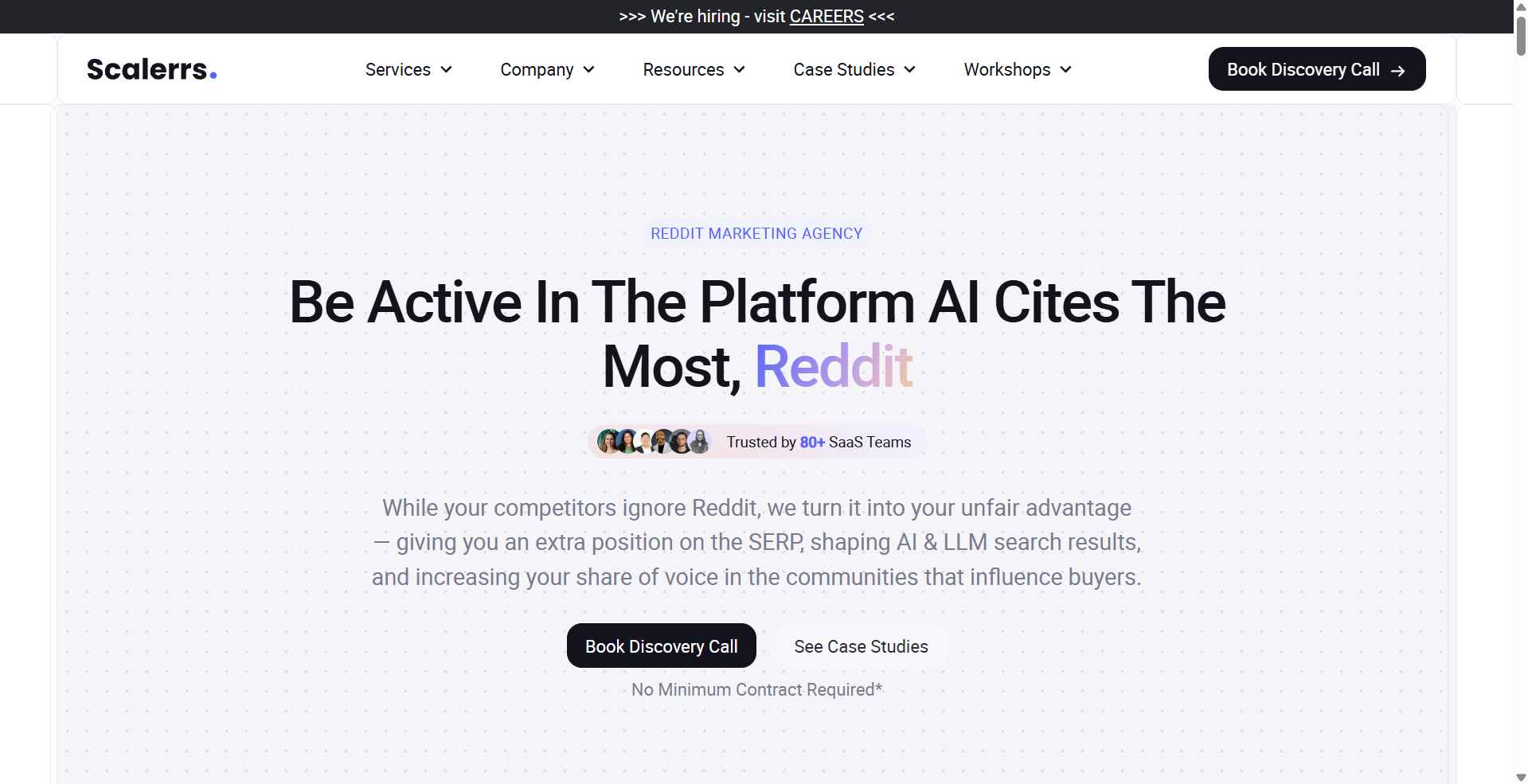 Scalerrs homepage SEO 