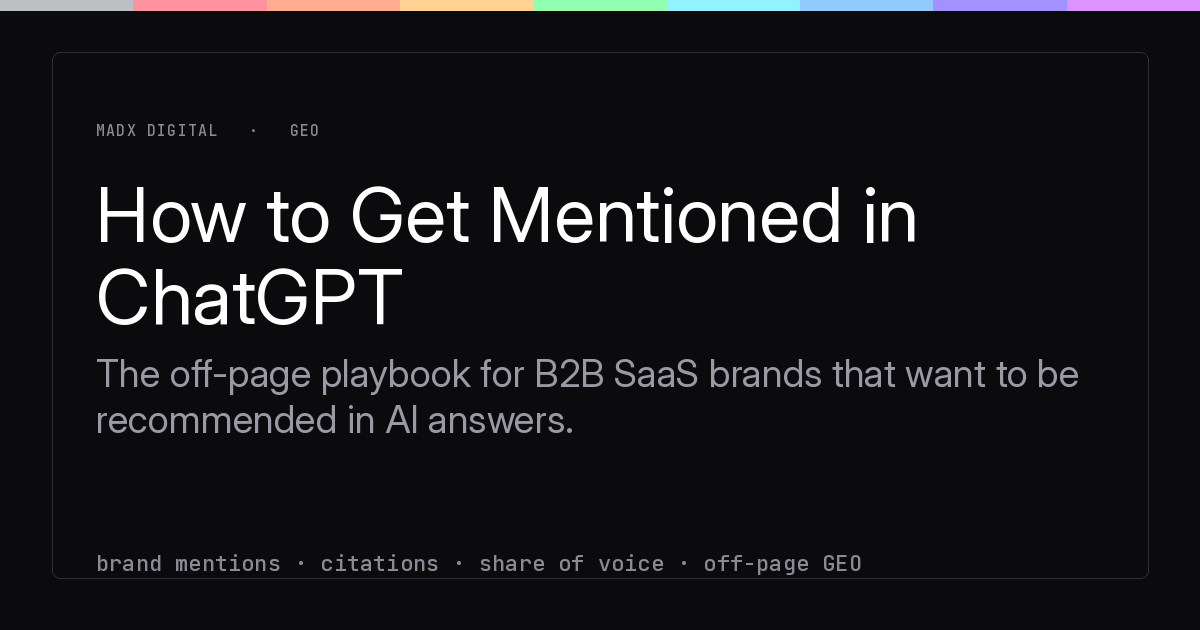 How to Get Mentioned in ChatGPT