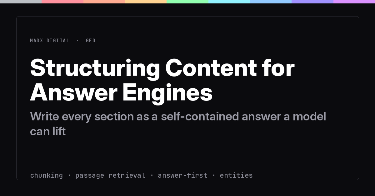 How to Structure Content for Answer Engines