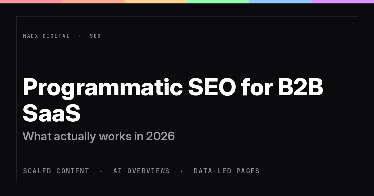 Programmatic SEO for B2B SaaS: What Actually Works in 2026