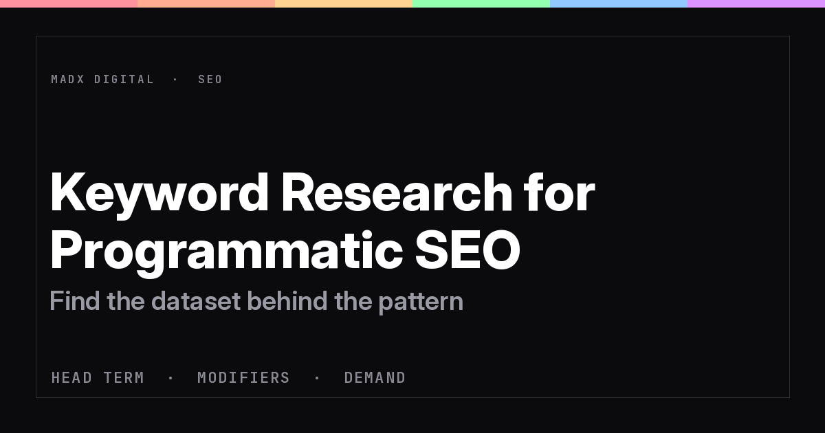 Keyword Research for Programmatic SEO: Finding the Dataset