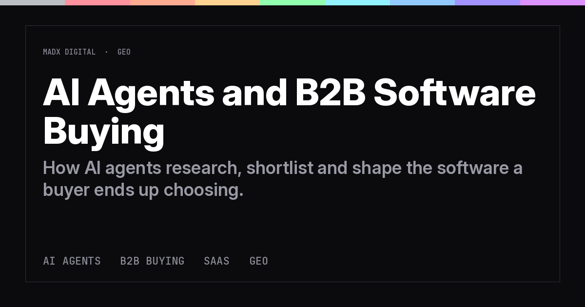 AI Agents and B2B Software Buying: How the Shortlist Gets Made Now