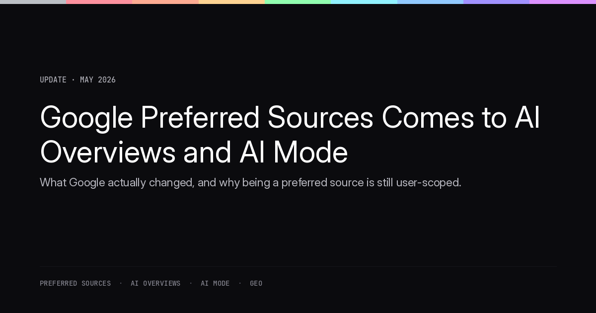 Google Preferred Sources in AI Overviews and AI Mode: What Changed (and What Didn't)