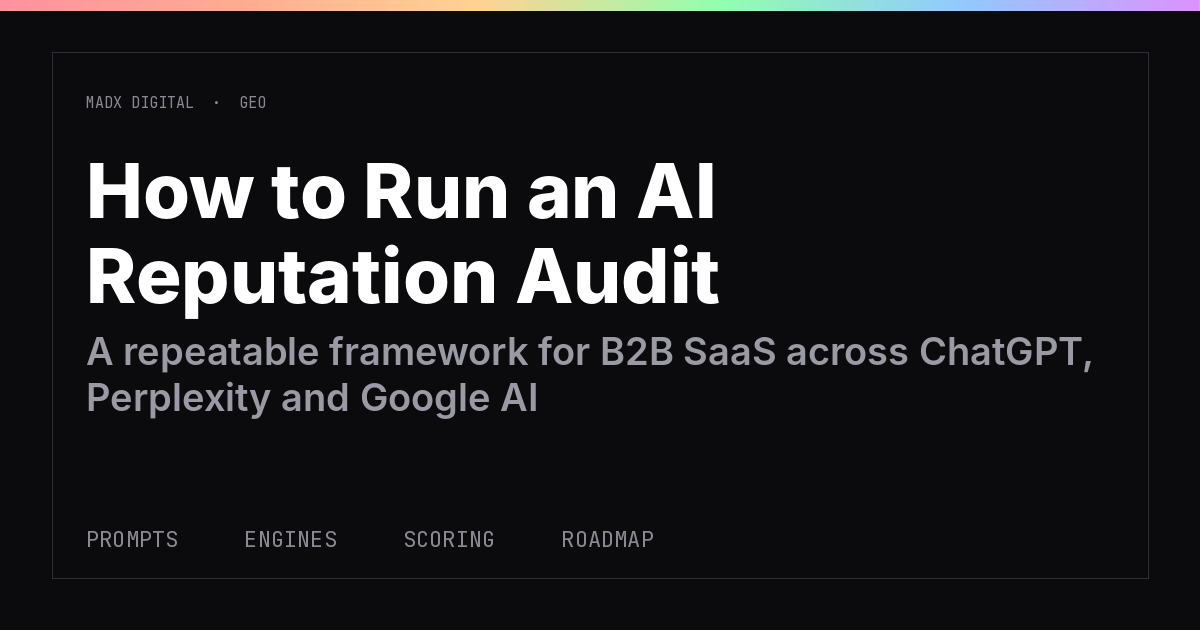 How to Run an AI Reputation Audit for Your B2B SaaS