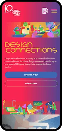 Design Week Philippines website on mobile