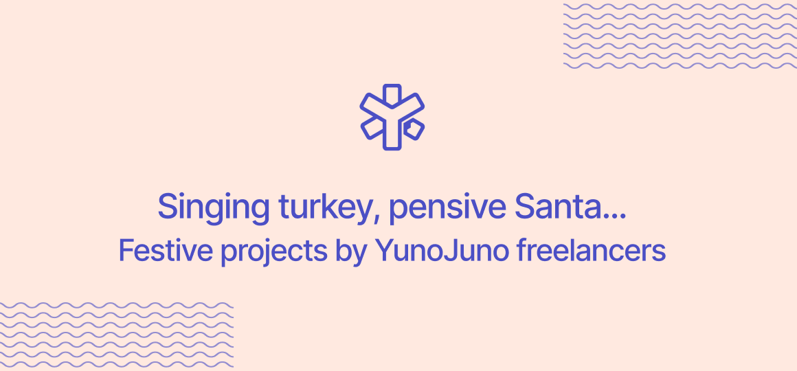 Singing turkey, pensive Santa - best festive projects by YunoJuno freelancers
