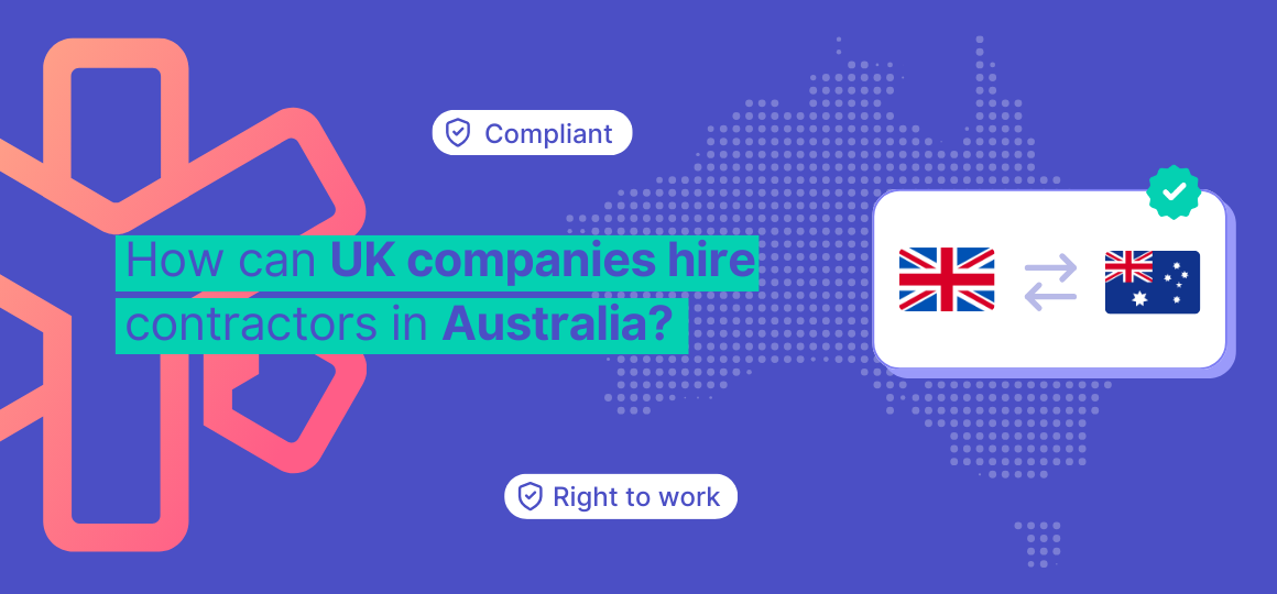 How can UK companies hire contractors in Australia?