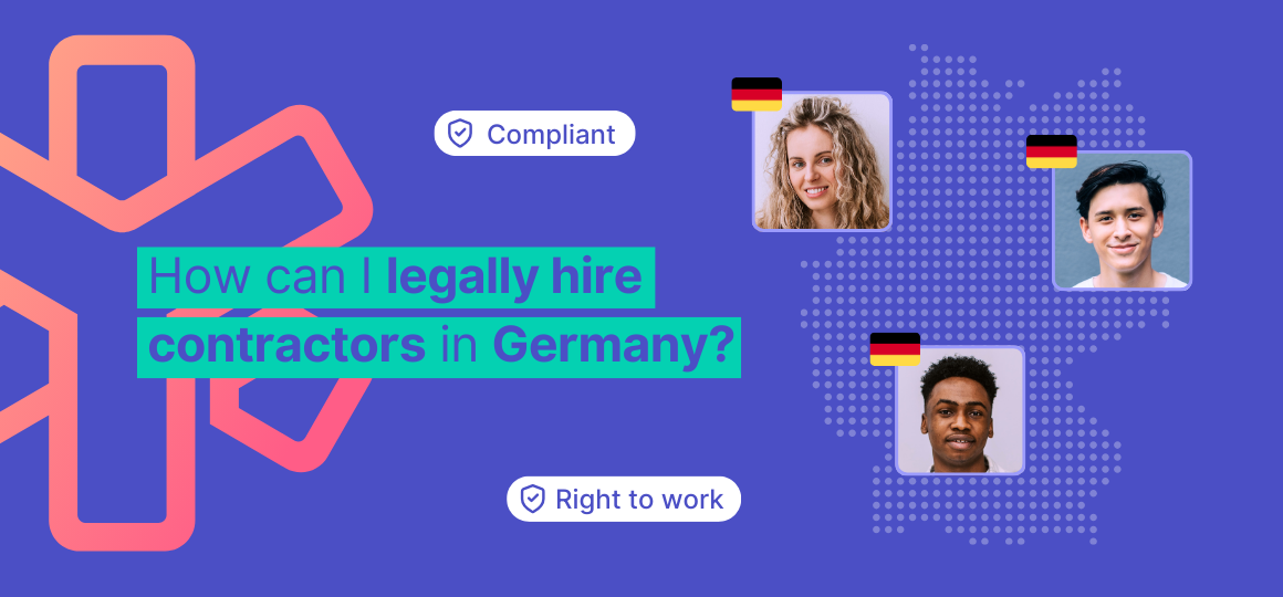 How can I legally hire contractors in Germany?