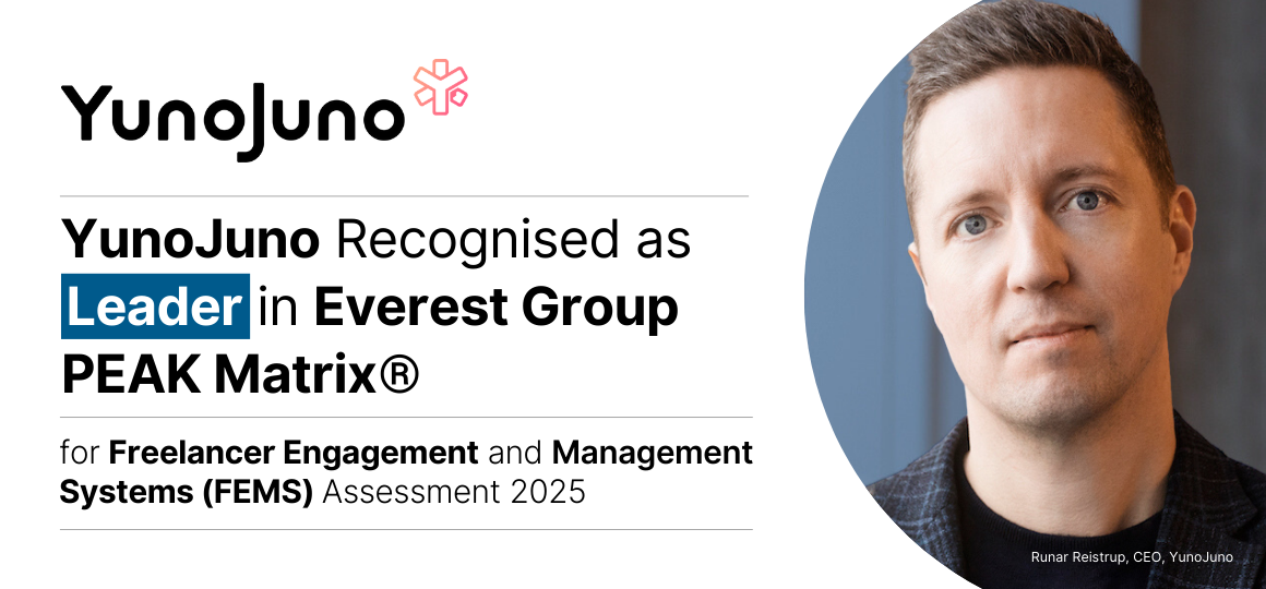 YunoJuno Named Leader by Everest Group: Setting the Benchmark in Freelance Workforce Management