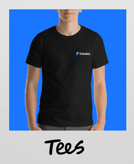 A product shot of a Salable branded tee that you can get for free!