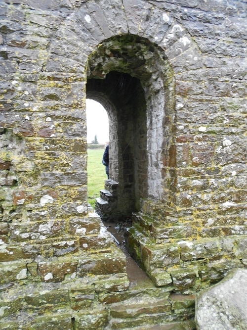 Arched entrance at the base of the ventilation shaft
