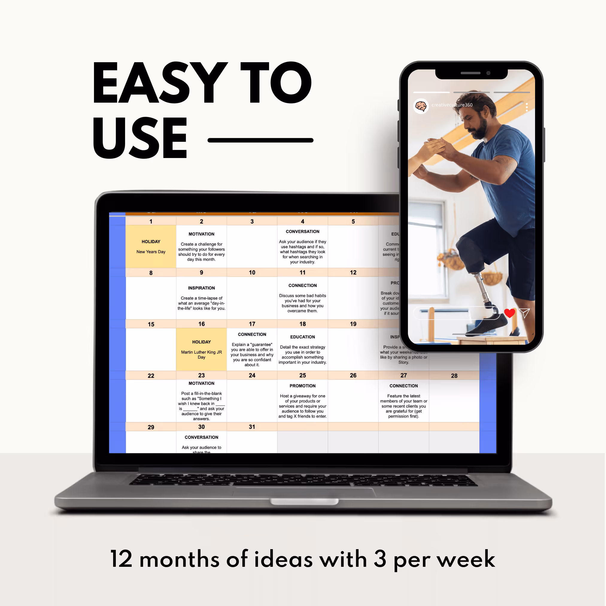 Physical Therapy 2023 Social Media Content Calendar