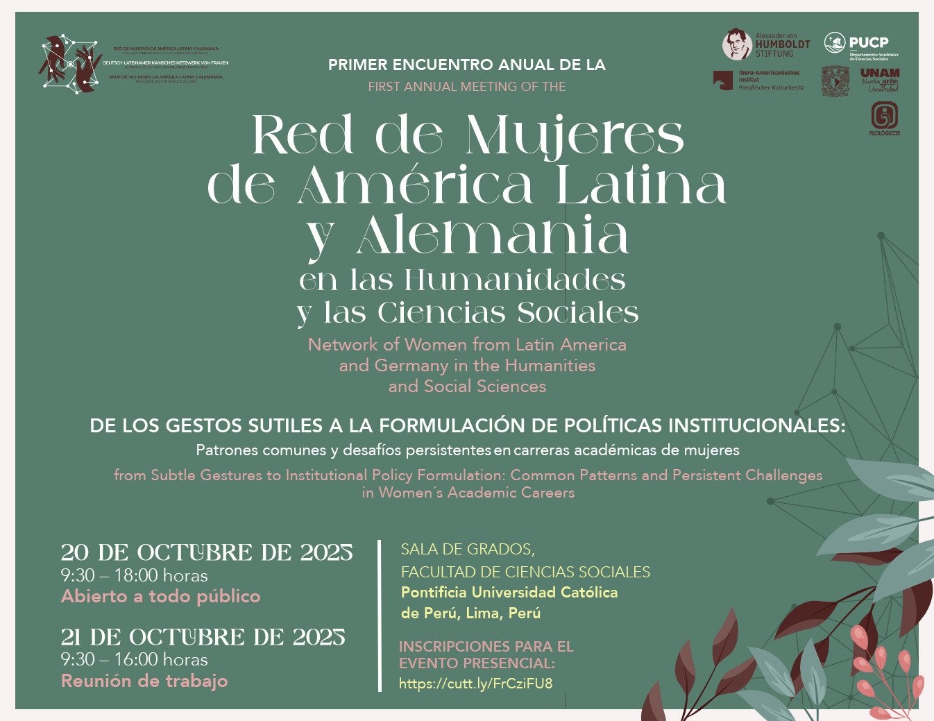 Primer Encuentro Anual de la Red de Mujeres de América Latina y Alemania en las Humanidades y las Ciencias Sociales