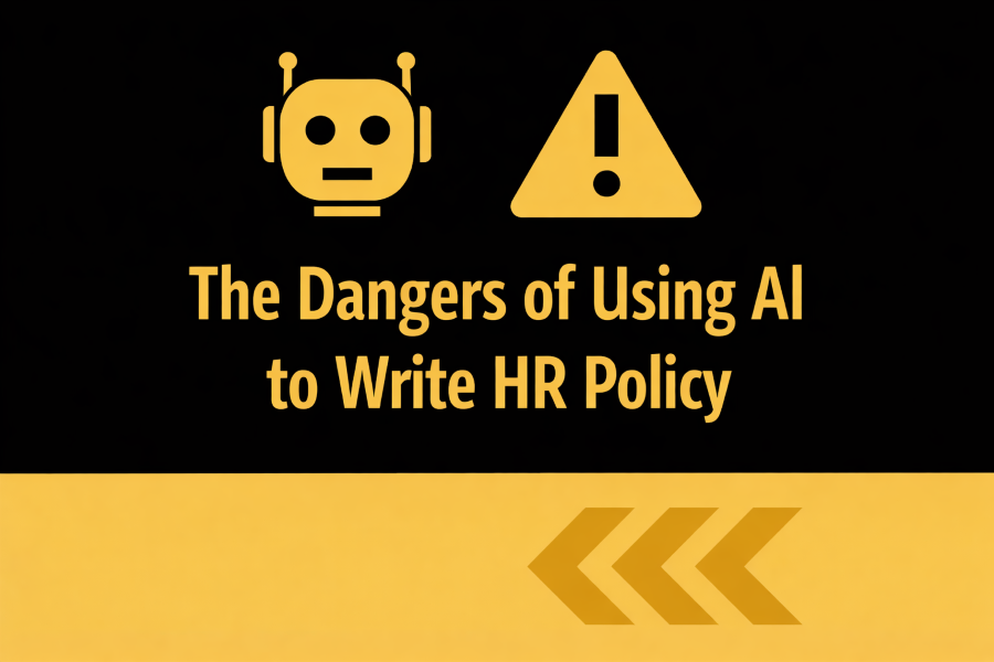 AI generated employee handbooks and policies create significant legal risk because AI tools cannot assess jurisdiction specific obligations, customize content to actual business operations, or flag discriminatory or unenforceable language. Open source AI models carry additional risk due to lack of oversight and accountability. Business owners should treat AI generated employment documentation as a rough draft only and should always have policies reviewed by an employment attorney before distribution to employees. Improper reliance on AI for legal compliance can result in costly claims and enforcement actions.