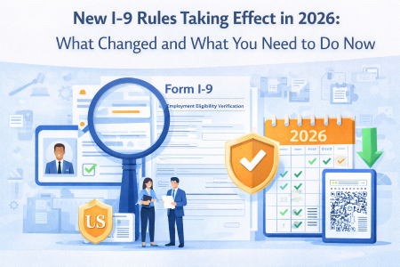 A revised Form I-9 edition dated January 20, 2025 is now in effect with updated terminology and document descriptions, and electronic systems must be updated by July 31, 2026. Penalties for I-9 violations range from $288 to $2,861 per paperwork error and up to $28,619 for knowingly hiring unauthorized workers, with ICE conducting over 12,000 audits annually. Remote I-9 verification is permanently available for E-Verify enrolled employers, and the new E-Verify Status Change Report creates ongoing monitoring obligations. Business owners should conduct internal I-9 audits immediately to identify missing or incomplete forms before enforcement actions occur.