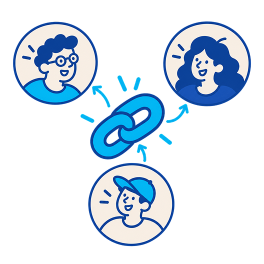 Reviewing the finished website on a link