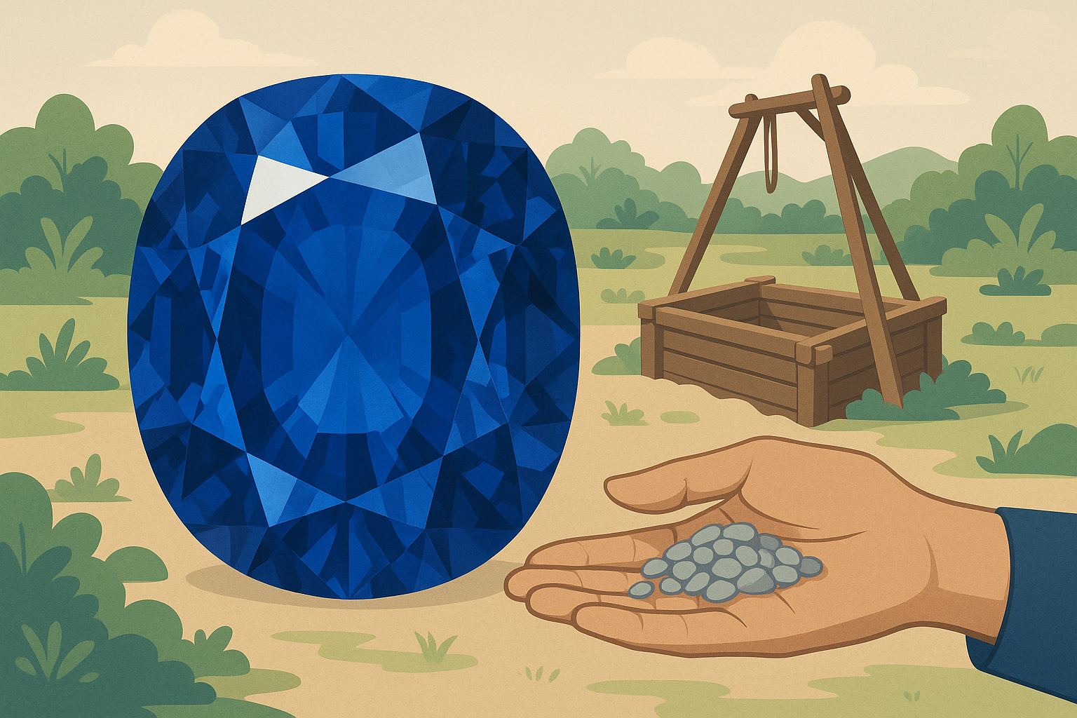 Explore sustainable and ethical Sri Lankan sapphire mining methods to ensure responsible sourcing and transparent supply chains.