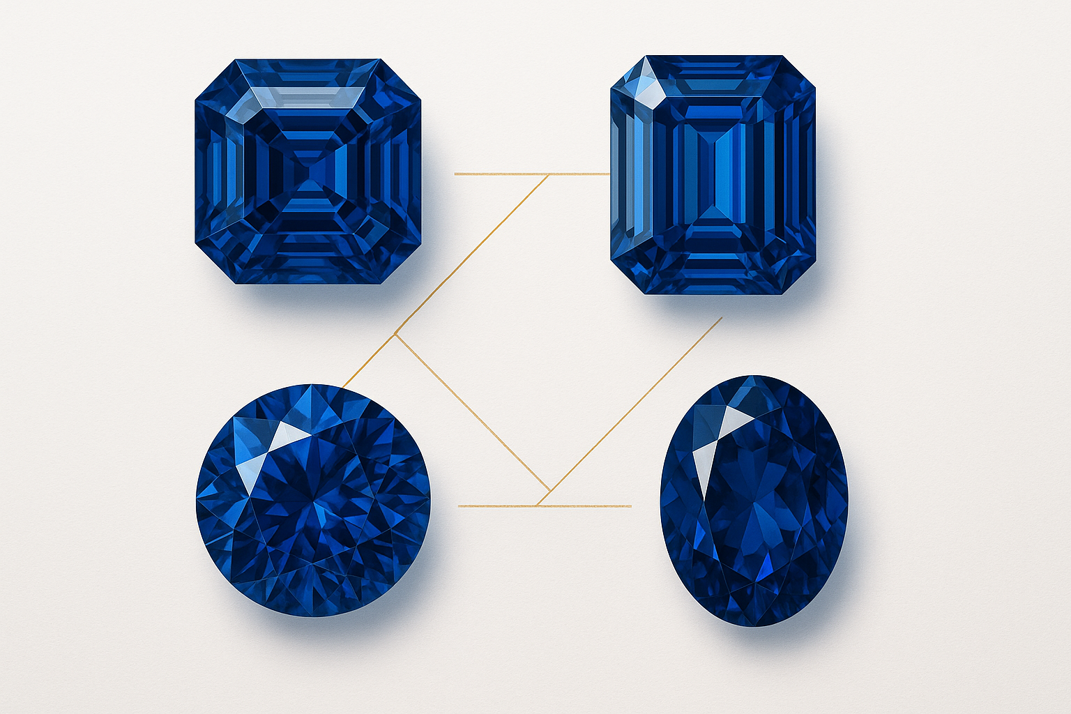 Asscher Cut Sapphires vs Emerald Cut & Other Shapes