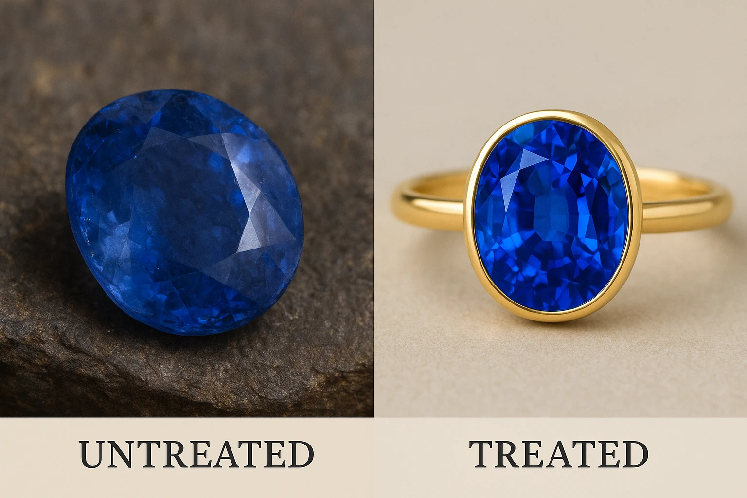 Unbehandelte vs behandelte Saphire Der Entscheidungsleitfaden für Goldschmiede