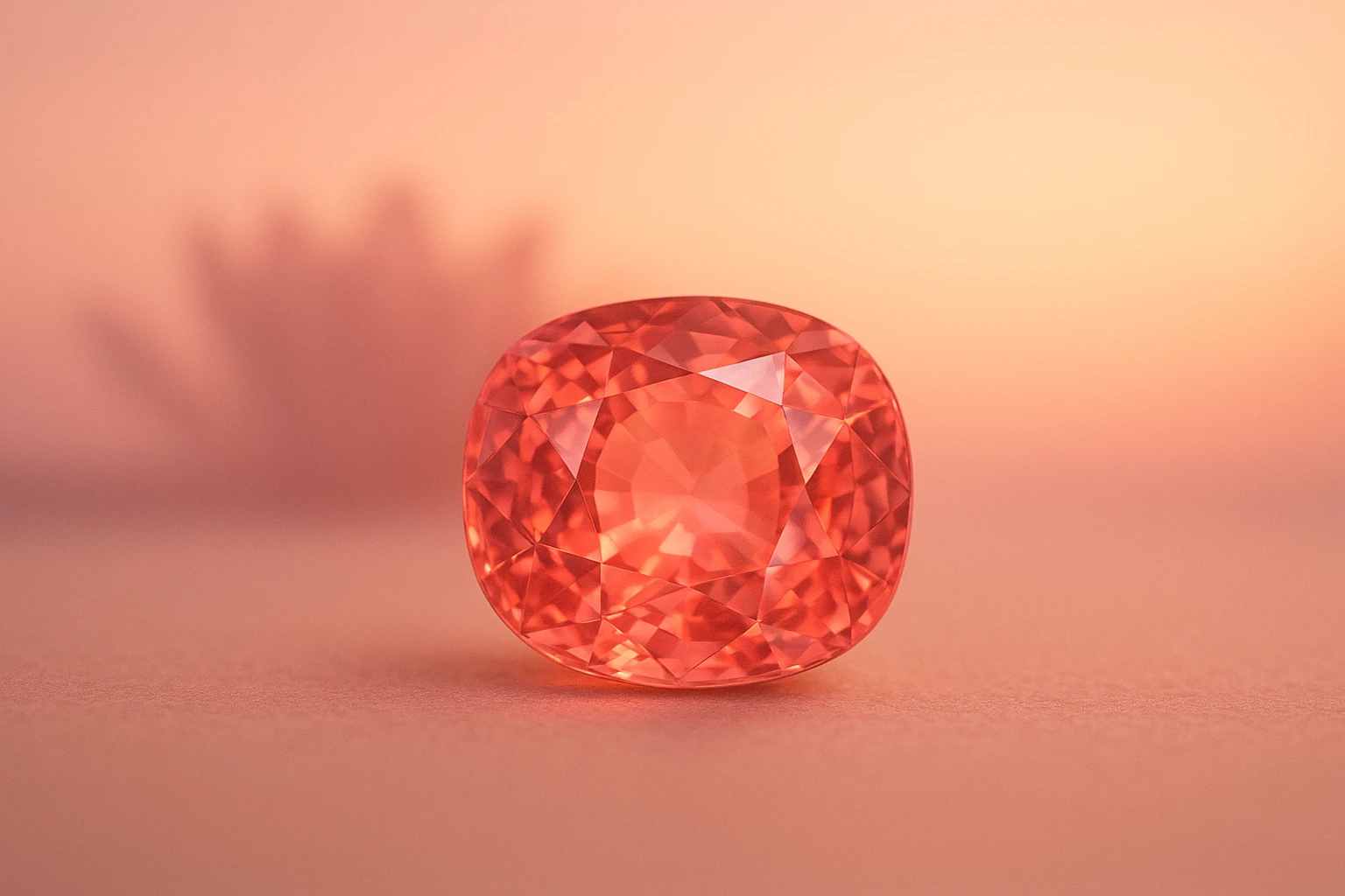 Farbnuancen und die Lotosblüte des Padparadscha