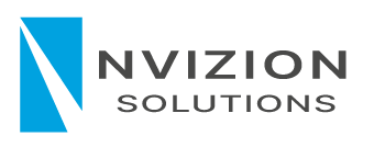 Nvizion Solutions company logo with stylized blue N symbol.
