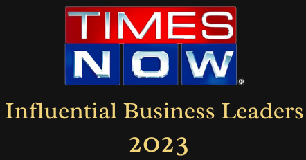 Times Now logo above the text 'Influential Business Leaders 2023' on a black background.
