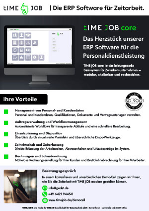 TIMEJOB core Vorschau