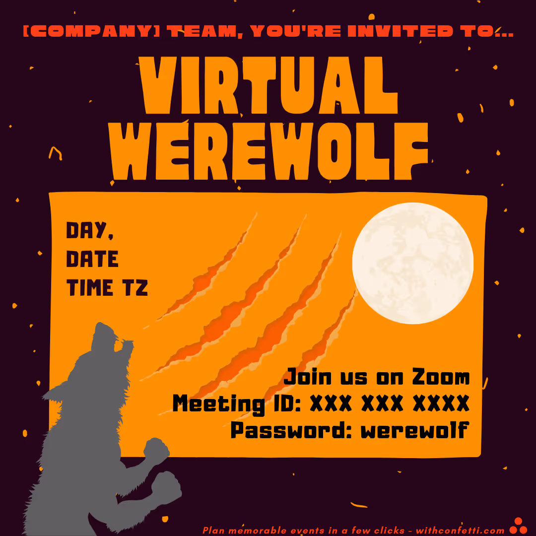 Werewolf - Event Invitation Sample