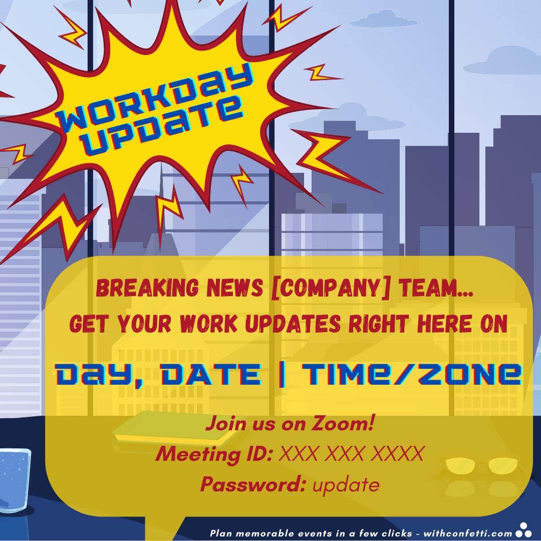 Virtual Workday Update - Event Invitation Sample