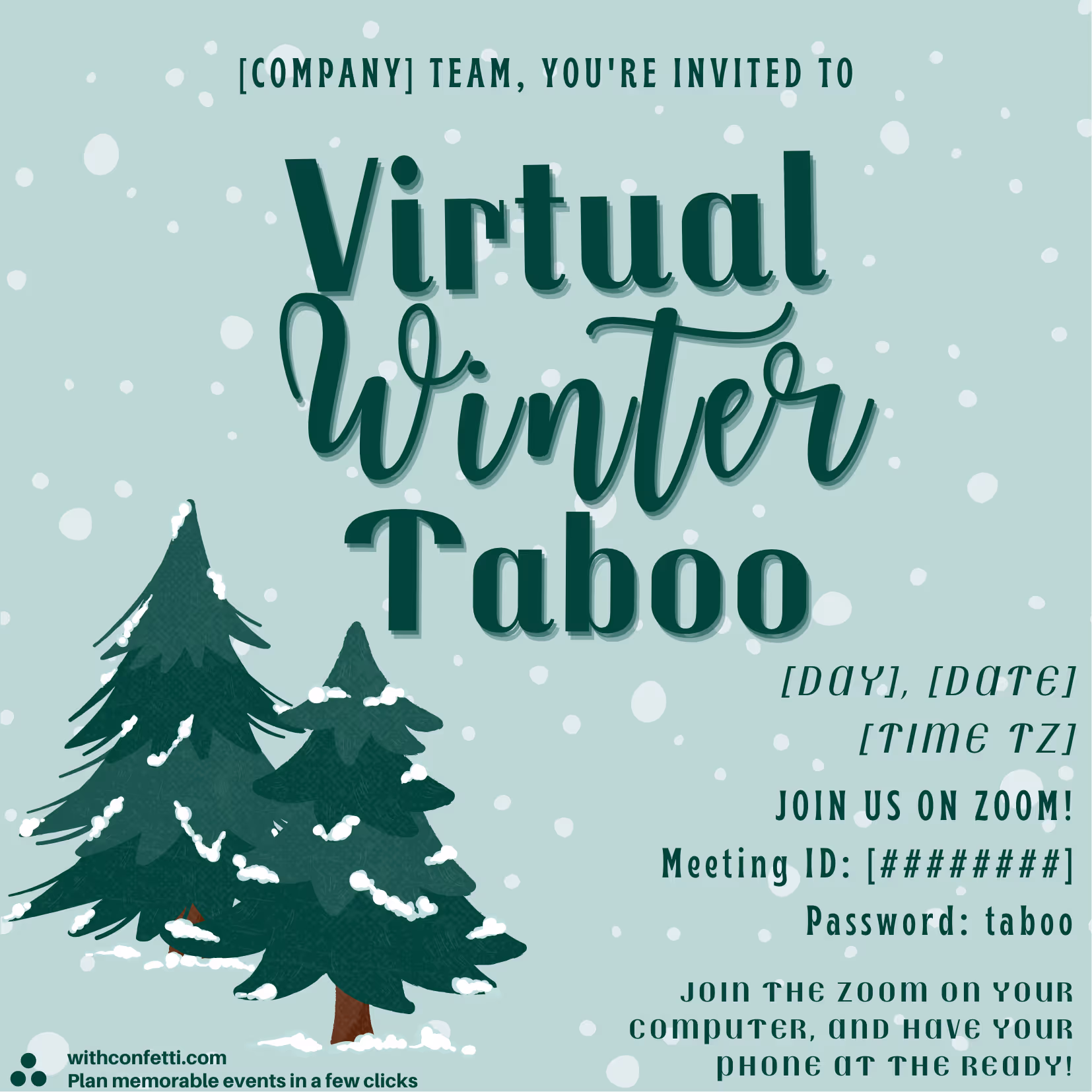 Winter Taboo - Event Invitation Sample