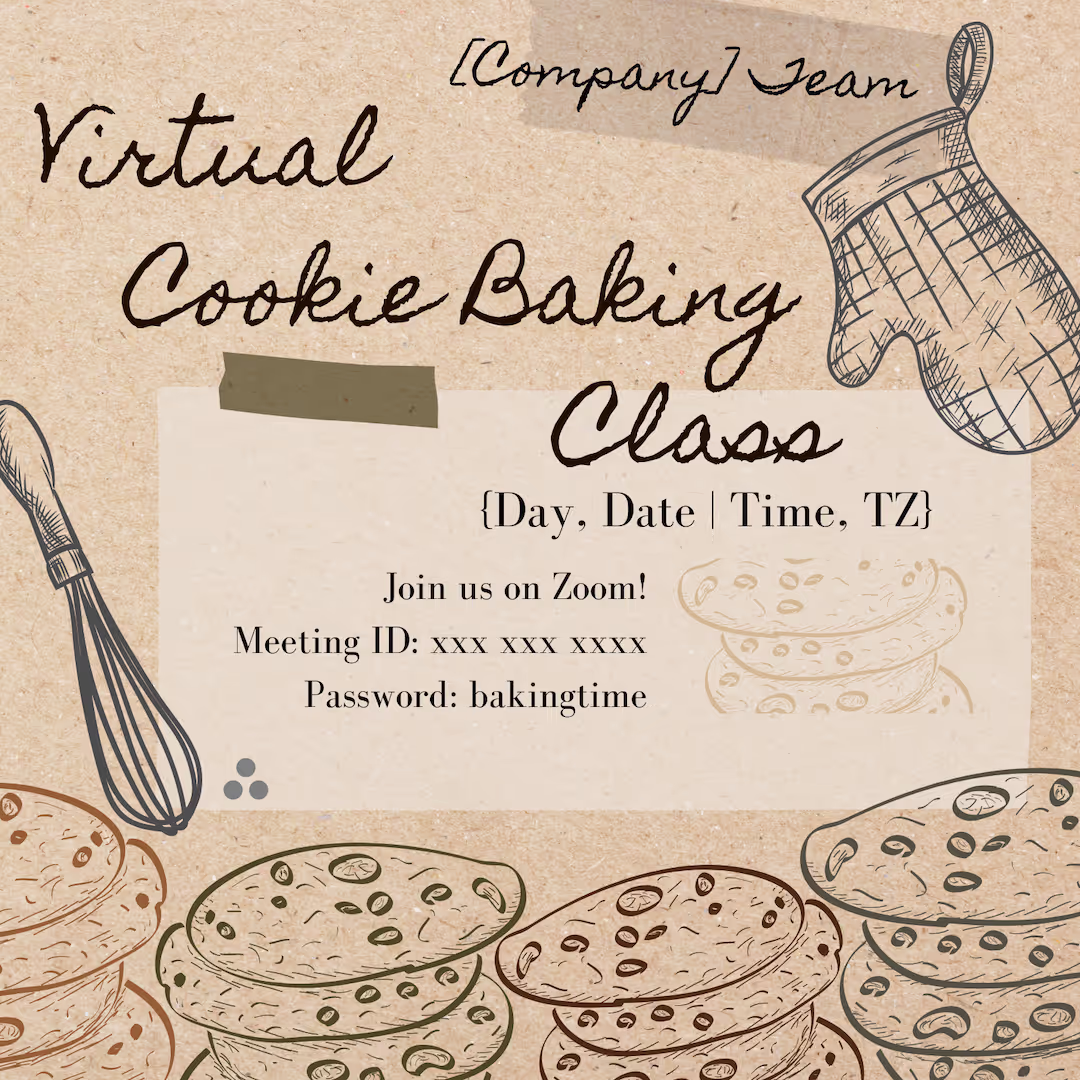 Cookie Baking Class - Event Invitation Sample
